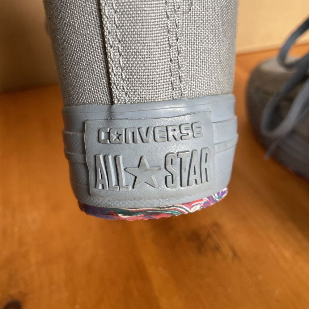 Converse Chuck Taylor All Star SIZE 10 Hidden Wedge Gray Crayon Bottom - Picture 6 of 13